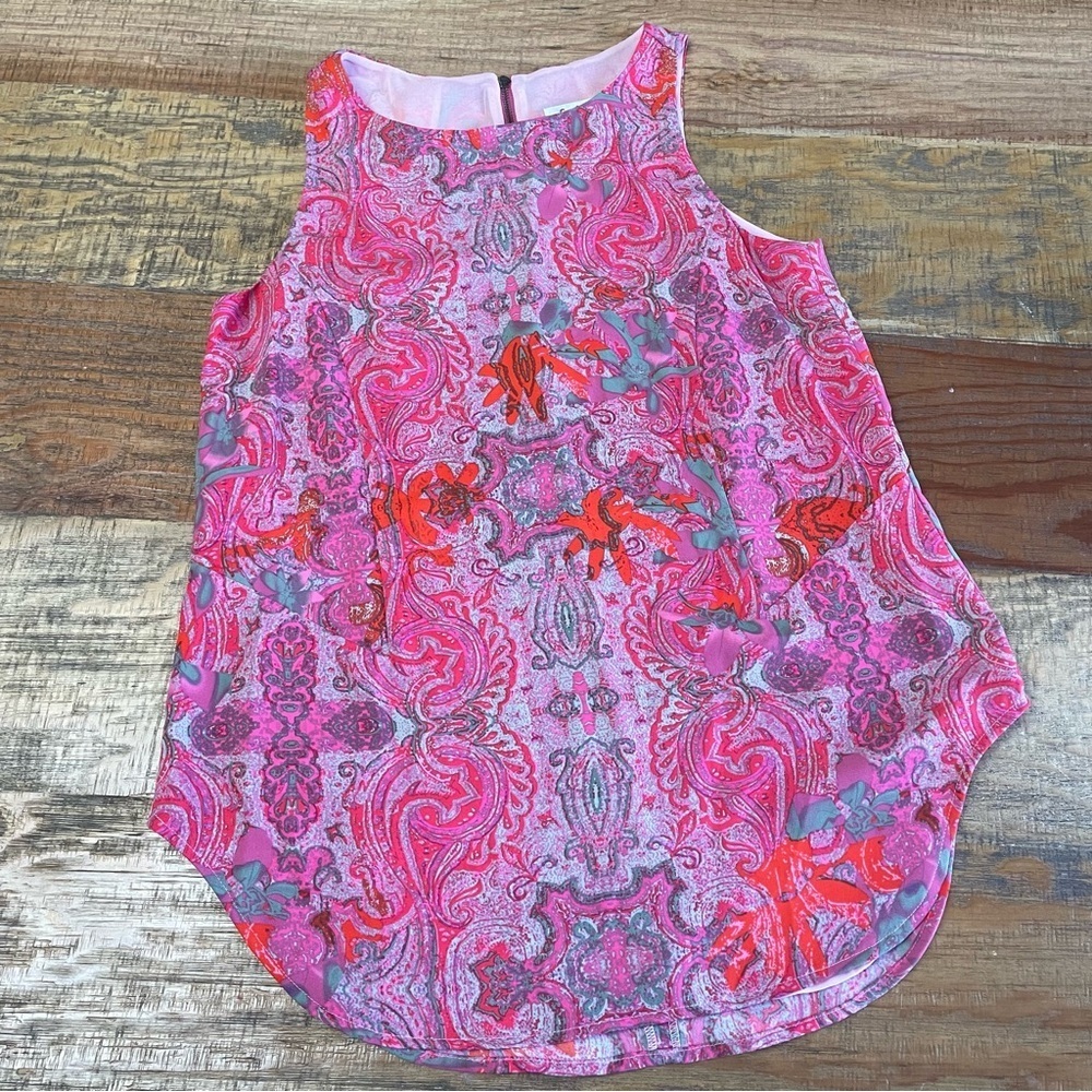 CAbi Jubilee Paisley Sleeveless Top Style 127 Size S